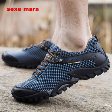 2017 Outdoor Sport shoes men Brand Hiking Shoes Sneakers men shoes Trekking Mountain Climbing Walking Anti-skid Off-road NE71