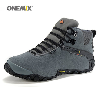 Onemix winter women's hiking shoes wool lining outdoor sport shoes women durable and waterproof climbing shoes anti slip shoes