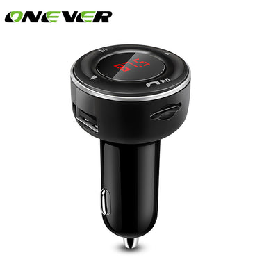 Onever Bluetooth Fm Transmitter Modulator 3.1A Dual USB Car Charger For xiaomi roidmi car styling electronic kits mp3 player
