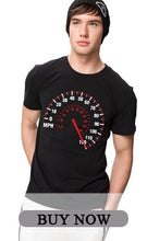 HanHent Speedometer Fashion T Shirt Men Cotton Summer Car Speed T-shirt Black Creative Design Tops Tees Fitness Clothing Brand