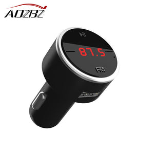AOZBZ Bluetooth Car Kit FM Transmitter Modulator 3.1A Dual USB Car Charger Music Player Rotatable Support U Disk Play & Voltmete